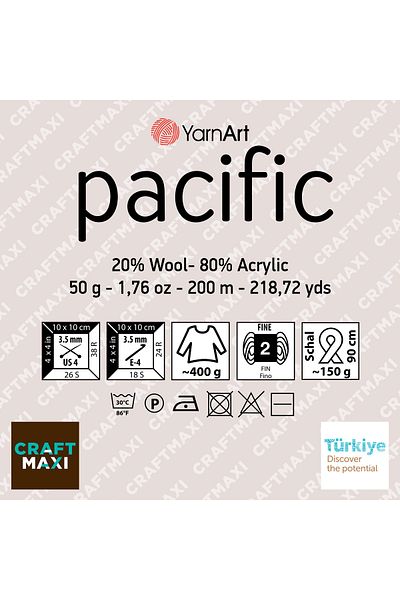 Yarnart Pacific - Прежда за ръчно плетене Ebruli Ebruli-301