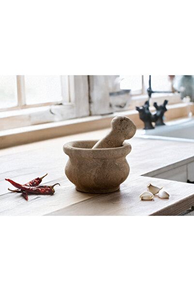 marbelix Terra El Yapımı Şık, Doğal ve İşlevsel Mermer Havan