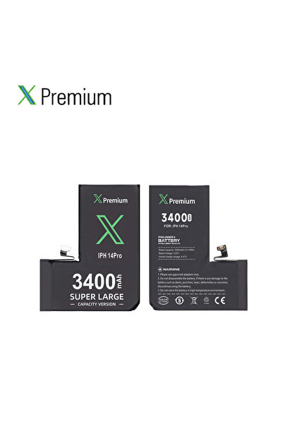 X PREMİUM İphone 14 Pro Yüksek Kapasiteli Batarya Pil 3400 Mah Xpremium
