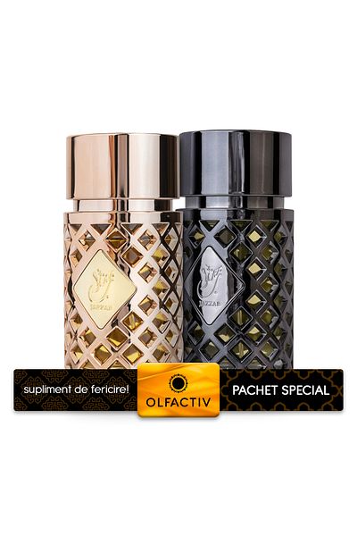 ARD AL ZAAFARAN Pachet cu 2 parfumuri bestseller, Jazzab Gold 100 ml și Jazzab Silver 100 ml
