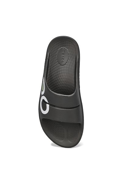 Oofos Men's Slippers 1500-Blackwhite