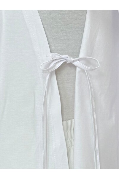 MİHRA STORE Παλτό Özlem με κομμένο δέσιμο-çi494 Λευκό