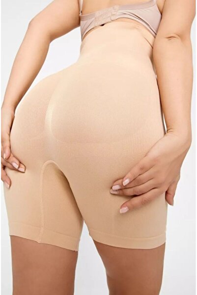 MİSTİRİK Irina Gathering Shaper Biker Καλσόν Κορσέ Χρώμα δέρματος