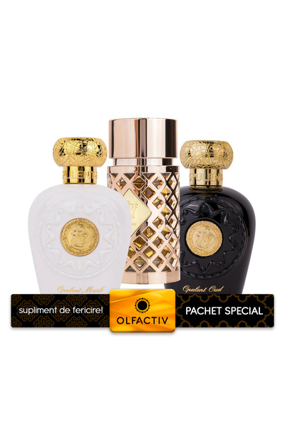 lattafa Pachet de 3 parfumuri bestseller, Opulent Oud 100 ml, Opulent Musk 10...