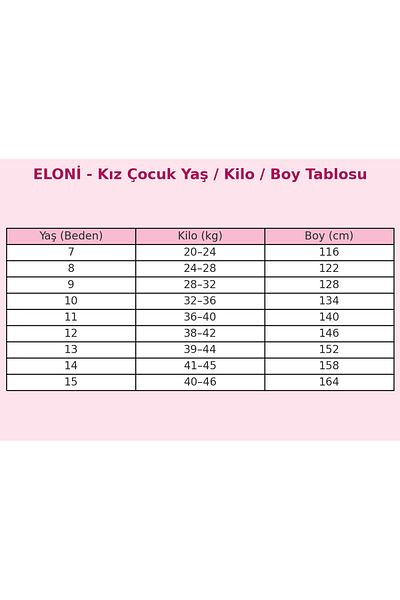 ELONİ Girl's Sides Bow Tie Patterned Jeans Pants