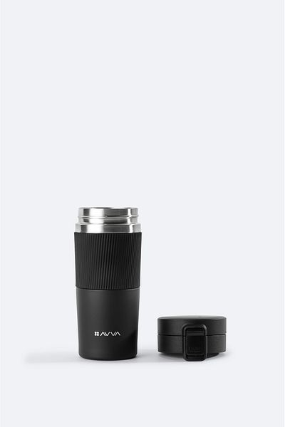 Avva Men's Black Sport Stainless 100% Steel Thermos 400 ml B 009902