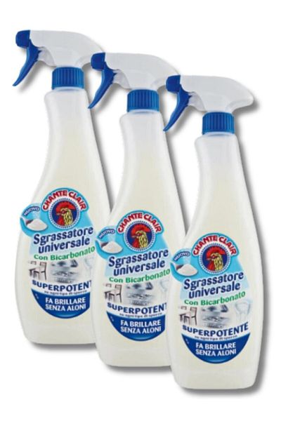 Pachet Promo 3 X Chanteclair Detergent Degresant Universal Bicarbonat, Spray, 600 ml