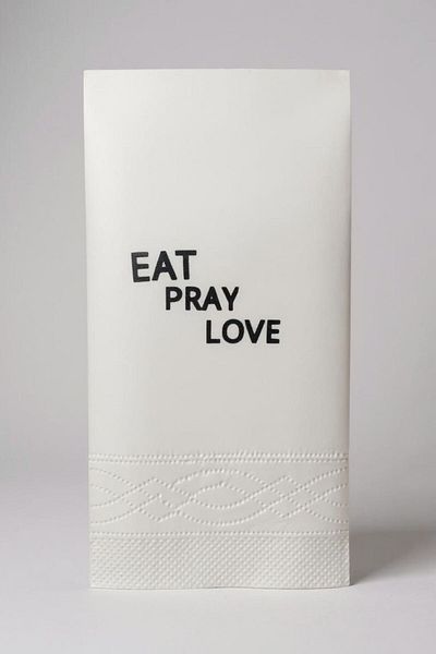 Poros Store Eat Pray Love Printed Napkin 20 Pieces