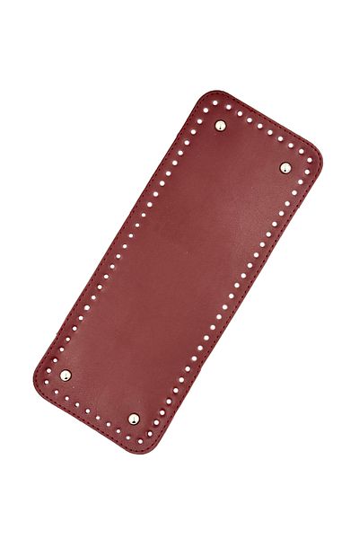 Lady Moss Rectangular Bag Base Faux Leather Bag Base Length 30 cm - Width 12 cm (Claret Red)