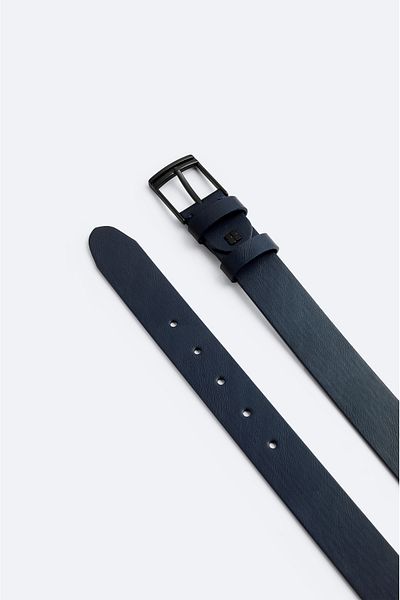 Avva Ανδρική ζώνη με μεταλλική πόρπη Navy Blue A42y9313