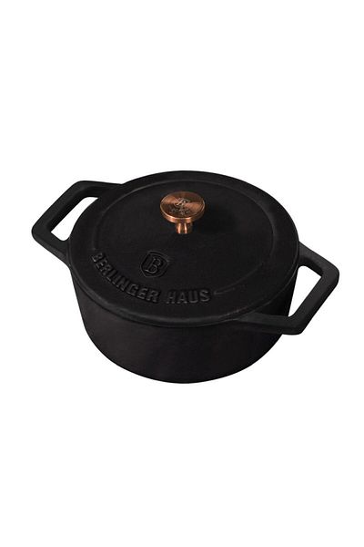 Berlinger Haus Cast iron baking tray with lid 12 cm Black Rose Collection