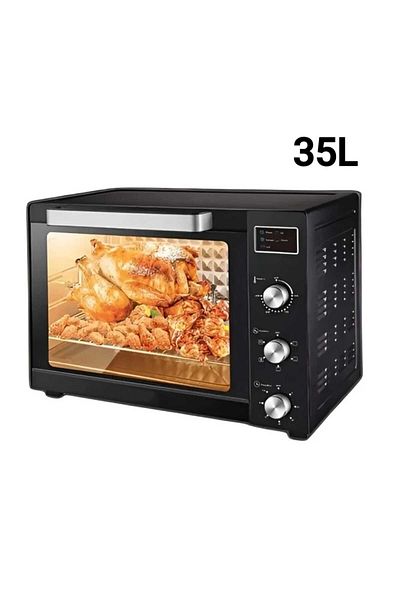 Generic Electric Oven 35l Stainless Steel – Rotisserie, Timer, Thermostat, Grill, Bake, Roast, Pizza