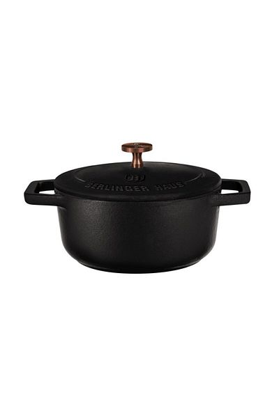 Berlinger Haus Cast iron baking tray with lid 12 cm Black Rose Collection