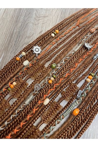 Selin Bengi 25-Piece Rasta Mix African Braiding Buckle - Copper