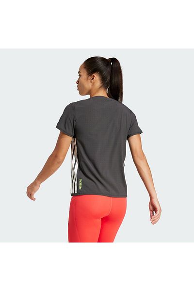 adidas Tricou negru pentru alergare Adizero pentru femei