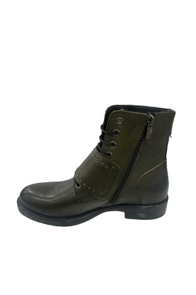 venüs ayakkabı Venus 1852507 22 Γυναικείες Μπότες από Γνήσιο Δερμάτινο πράσινο