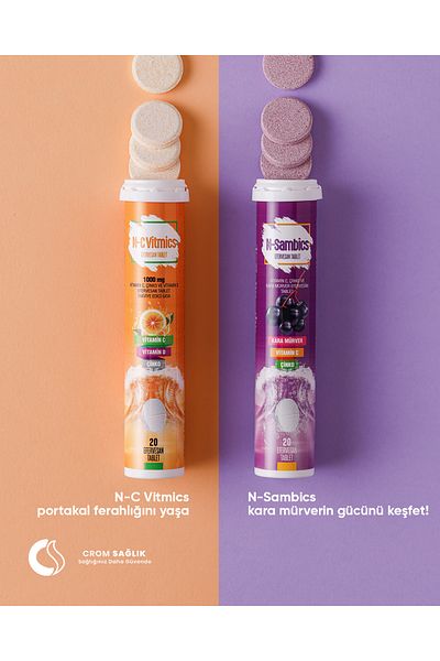 Crom Sağlık Vitamin Pack - Vitmics + Sambics - 40 Tablets