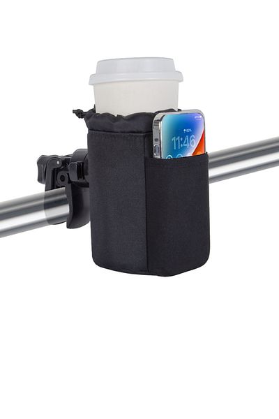 Fox 2 in 1 Insulated Foldable Cup Holder, Baby Stroller Cup Holder, Phone Holder