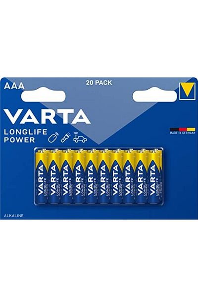 Varta Baterii Alcaline Aaa Lr03 De Lunga Durata, Pachet 20 Buc,