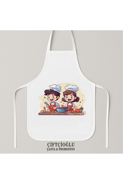 Valse Kişiye Özel Baskılı Keten Mutfak Önlüğü 43x60cm Ratatouille-Sevgili-Eş ...