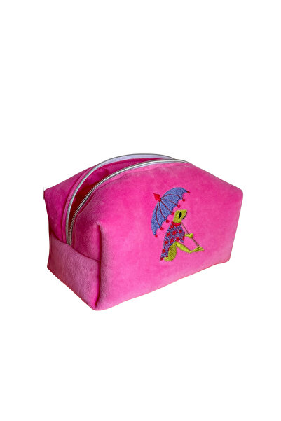 LYIA حقيبة مكياج مطرزة على شكل ضفدع لطيف - قطعة واحدة متوسطة الحجم
