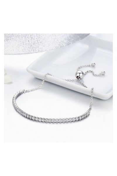 TrioStore Brățară din argint Sparkling Tennis clear