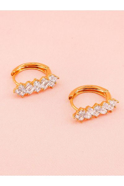 luree accessories Cut Stone Zircon Earrings