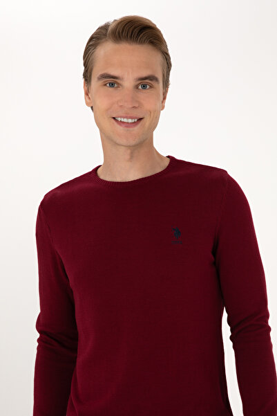 U.S. Polo Assn. Men's Burgundy Basic Sweater 50288880-Vr014