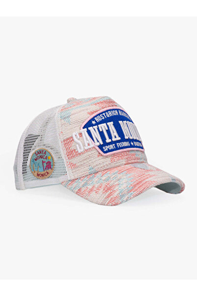 RustandRich Γυναικεία Ανδρικά Λευκά Καπέλα Trucker Συλλογή City's Santa Monica