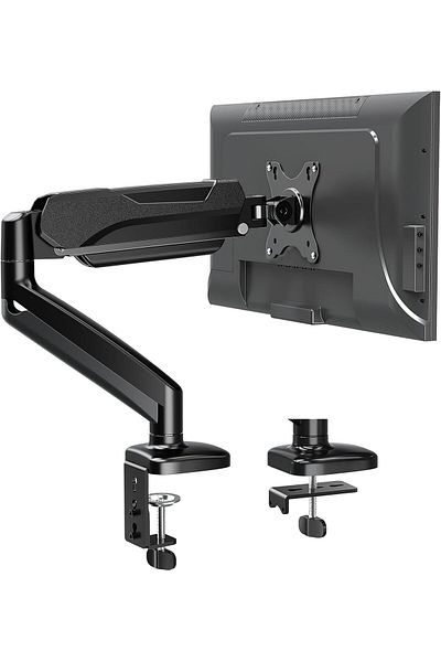 FlashHawk Single Monitor Arm, Gas Spring Adjustable Ergonomic Computer Monitor Arm