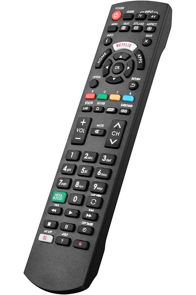 Bogadini Universal Remote Control Compatible with All Panasonic Smart TVs, Plug & Play, Black