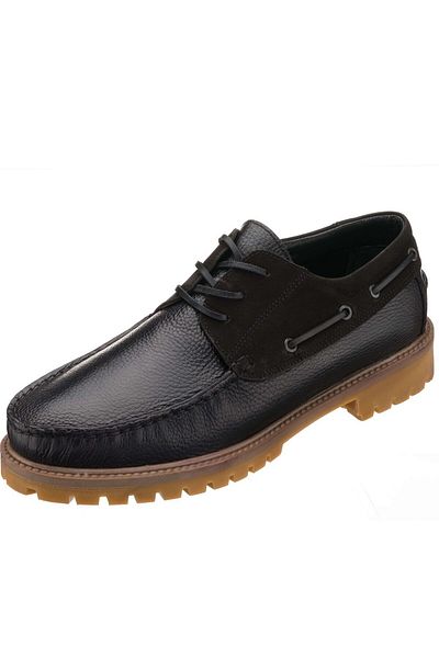 İriadam Gg506 Black Tland Model Wide Mold Large Size Men's Shoes in Numbers 45-46-47-48-49
