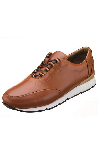 İriadam Dora2021 Tan Wide Fit Large Size Men's Leather Shoes in Numbers 45,46,47,48,49,50