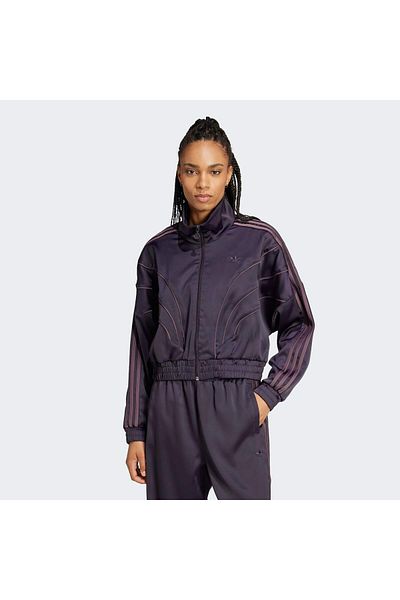 adidas Jachetă neagră pentru femei adidas Pıping Tracktop - IZ2119-K