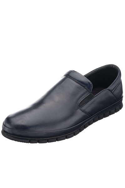 İriadam 45,46,47,48,49,50 Ag1041 Navy Blue Leather 4 Seasons Large Size Top Quality Men's Shoes