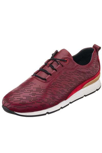 İriadam Gzl1802 Claret Red Thermo Sole Wide Mold Large Size Men's Shoes in Numbers 45,46,47,48,49,50