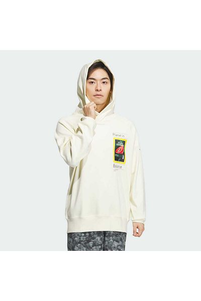 adidas Ανδρικό φούτερ adidas Natgeo Gfx Hdy - IS9523-E Λευκό