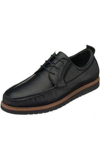 İriadam Krt103 Black Leather 4 Seasons Large Size Top Quality Men's Shoes in Numbers 45,46,47,48,49,50