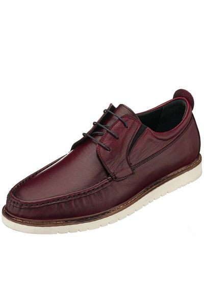 İriadam Krt103 Burgundy Leather in Numbers 45,46,47,48,49,50 4 Seasons Large Size Top Quality Men's Shoes