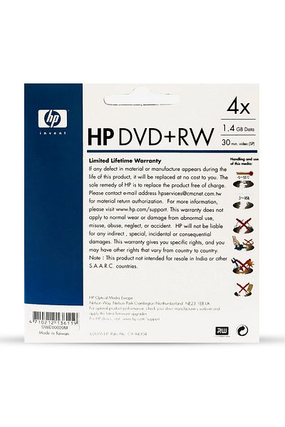 HP Mini DVD Read & Write 30 Minutes 8 cm 1.4 GB, 2 DVDs