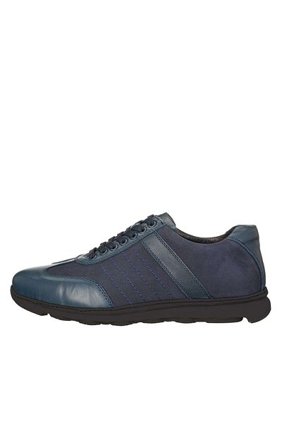 İriadam Cmp9560 Navy Blue Leather Large Size Comfortable Stylish Wide Mold Suspension Orthopedic Rubber Sole New