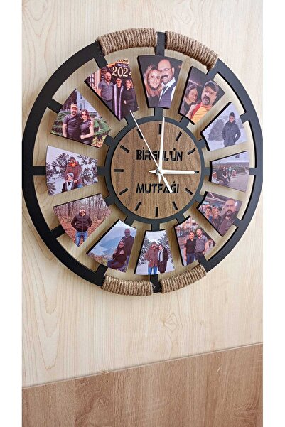 BekTek ÖĞRETMENLER GÜNÜNE ÖZEL 12 Resimli Kişiye Özel Ahşap Sessiz Duvar Saati-5 Mm(AÇIKLAMAYI OKUYUN)