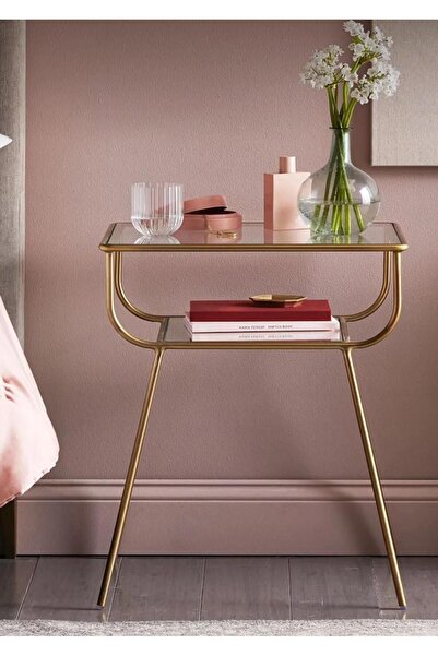 AssuCass Gold Geyik Yan Sehpa