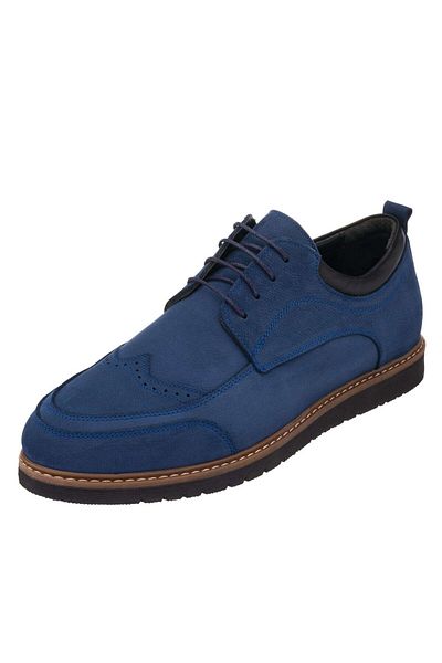 İriadam 45 - 46 - 47 - 48 - 49 - 50 Ab1386 Navy Blue Double Layer Thermo Sole Large Size Calf Leather Comfortable g