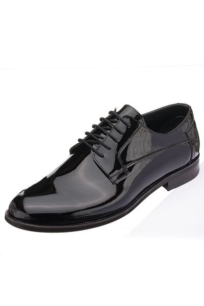 İriadam Nv1086 Black Patent Leather Neolit Sole Large Size Men's Classic Shoes in Numbers 45,46,47,48,49,50