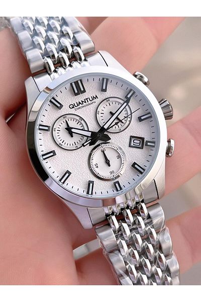 Quantum Special Boxed 42 mm Elegant Case 10 Atm Water Resistant Steel Functions Active Men's Wrist Watch