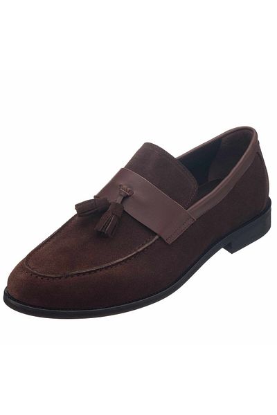 İriadam Kd0696 Brown Suede Neolite Sole Top Quality Leather Large Size Men's Shoes