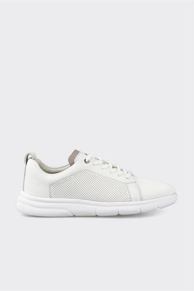 Elle Shoes Beyaz Deri Erkek Günlük Ayakkabı