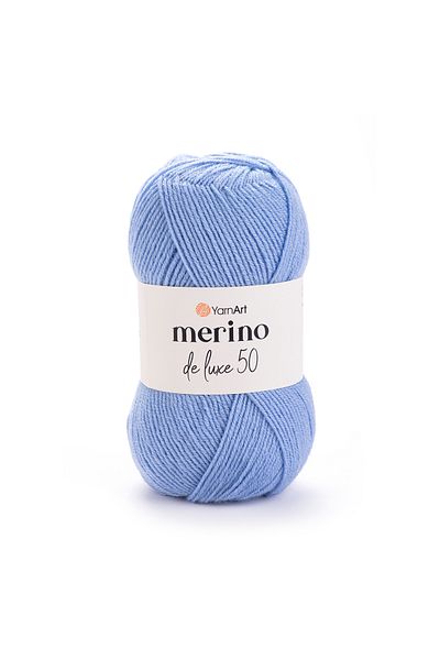 Yarnart MERINO DE LUXE 50 - Κορδόνι γαλάζιο πλεκτό - 3042