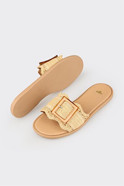 Elle Shoes Bej Kadın Terlik
